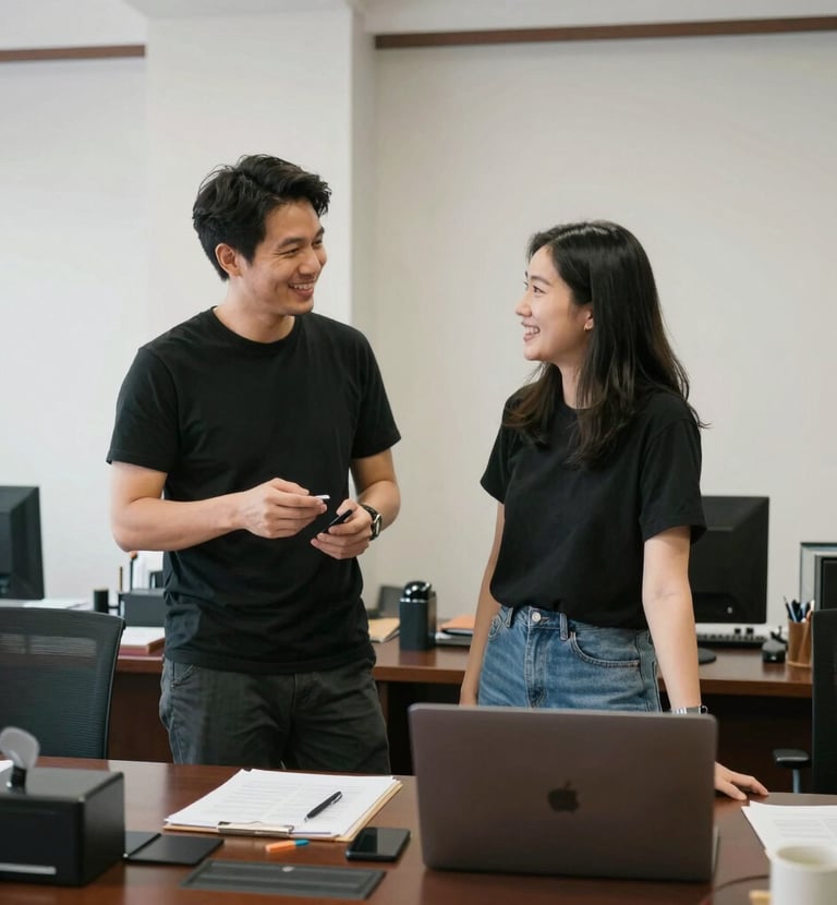 A lively art workshop in progress with small business owners collaborating on creative branding.