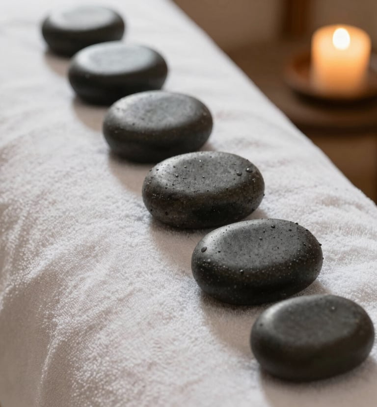 Close-up of hands performing a gentle lymphatic drainage massage