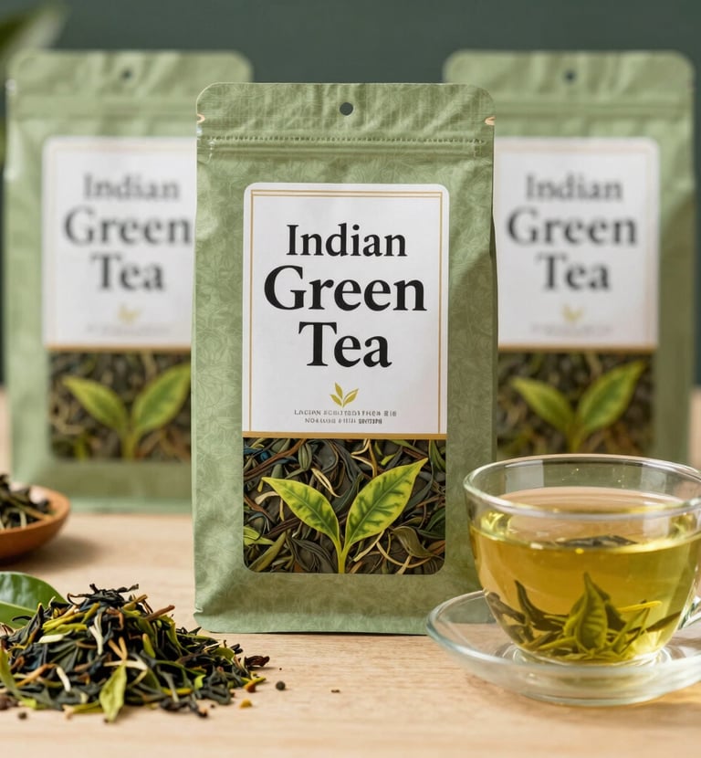 Traditional Indian tea processing with workers hand-rolling tea leaves.