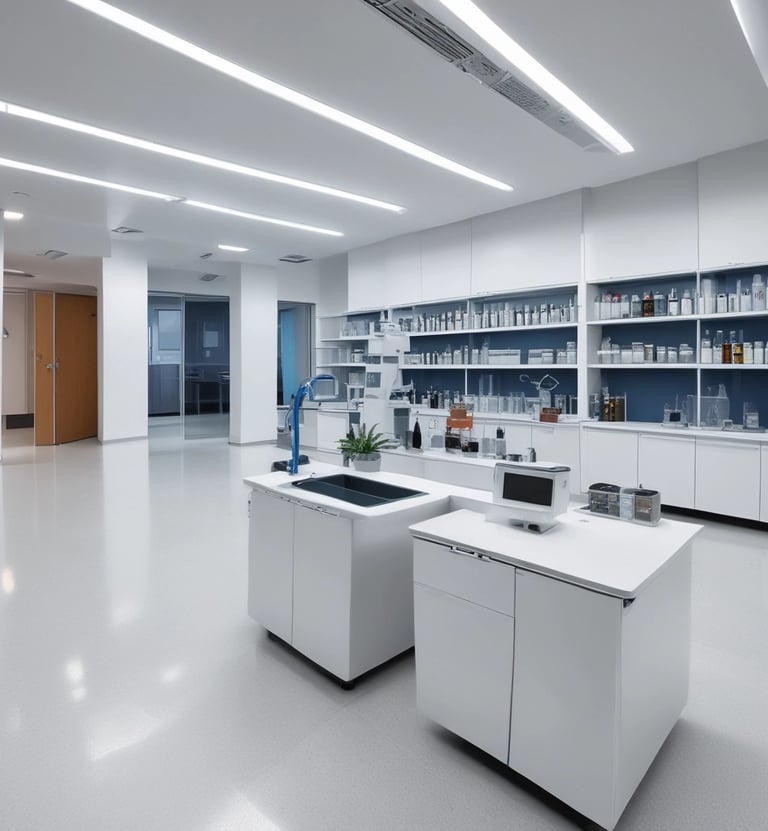 white wooden desk with chair