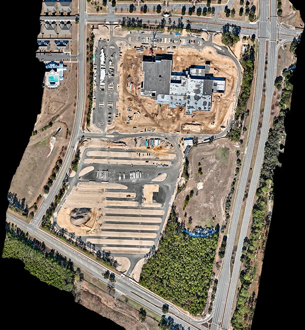 photogrammetry map of a large construction site