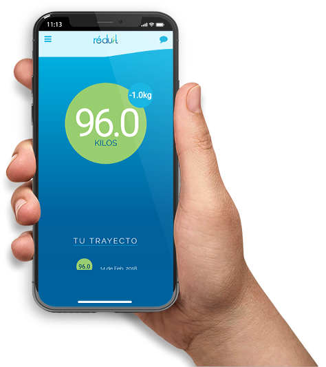 smartphone with reduit app in the screen