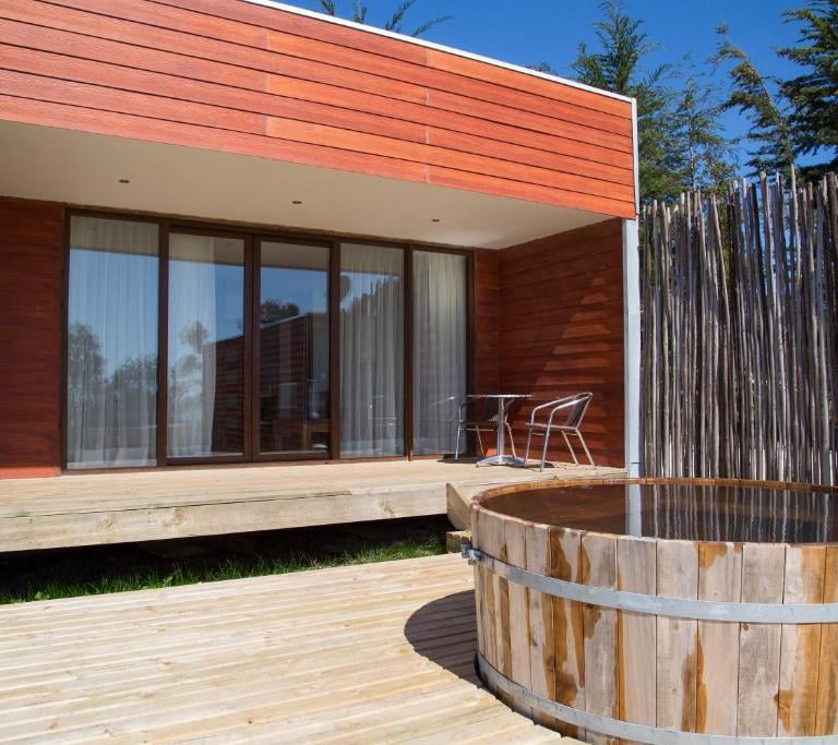 cabaña en pichilemu con tinaja