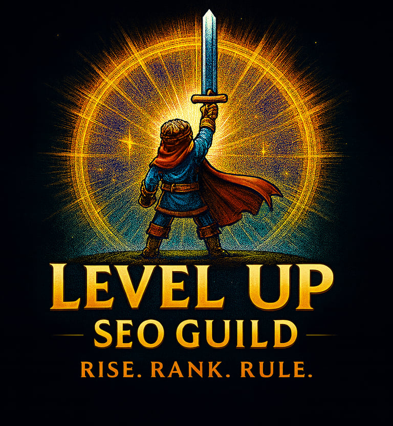 Boise-based Level Up SEO Guild symbolizing SEO visibility, authority, and ranking growth.