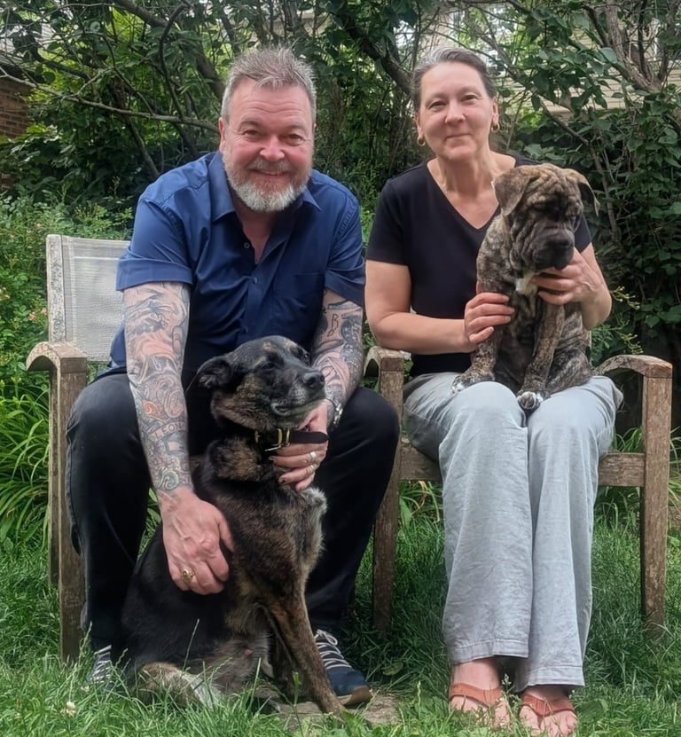 Family photo - Me, Dawn, Marty and Bruce Willis. Summer 2025.