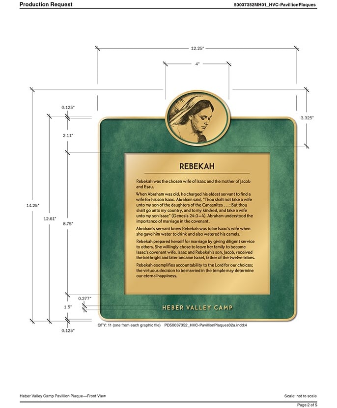 Heber Valley Camp Commemorative Plaques—Front Detail