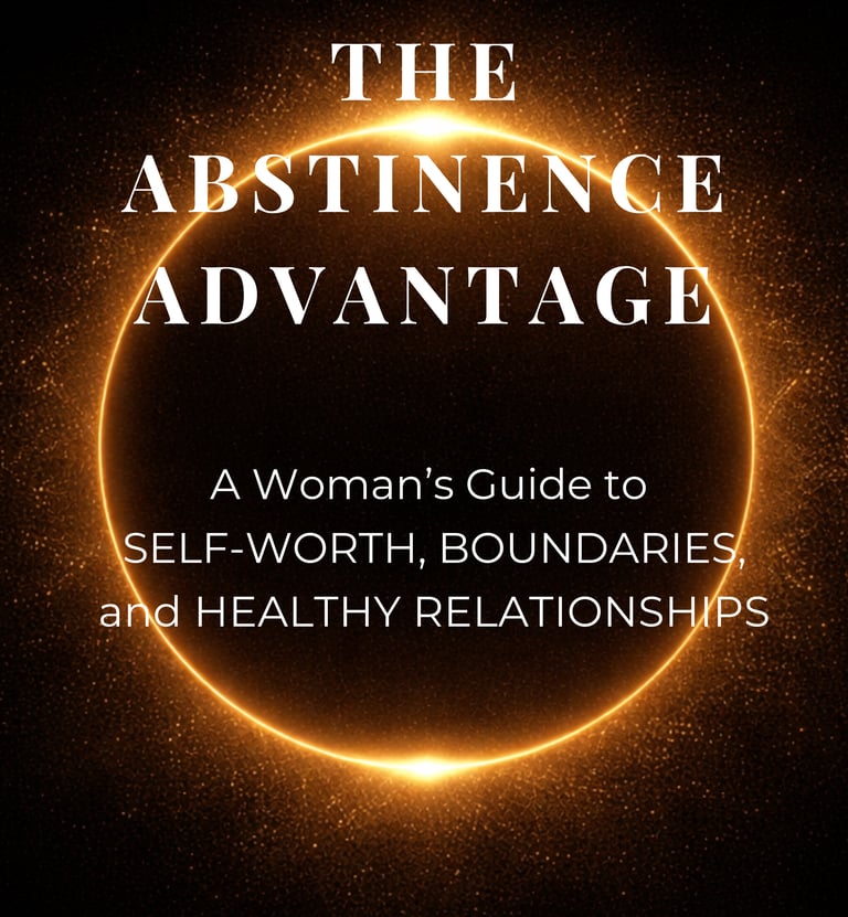 The Abstinence Advantage book cover by Amani Darena featuring a glowing ring of light.