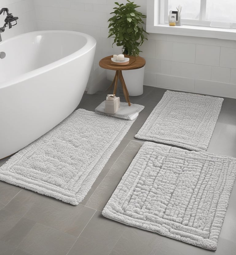 Tappeti bagno antiscivolo in cotone: set 3 pezzi e scendibagno singoli | Cimino Arredi
