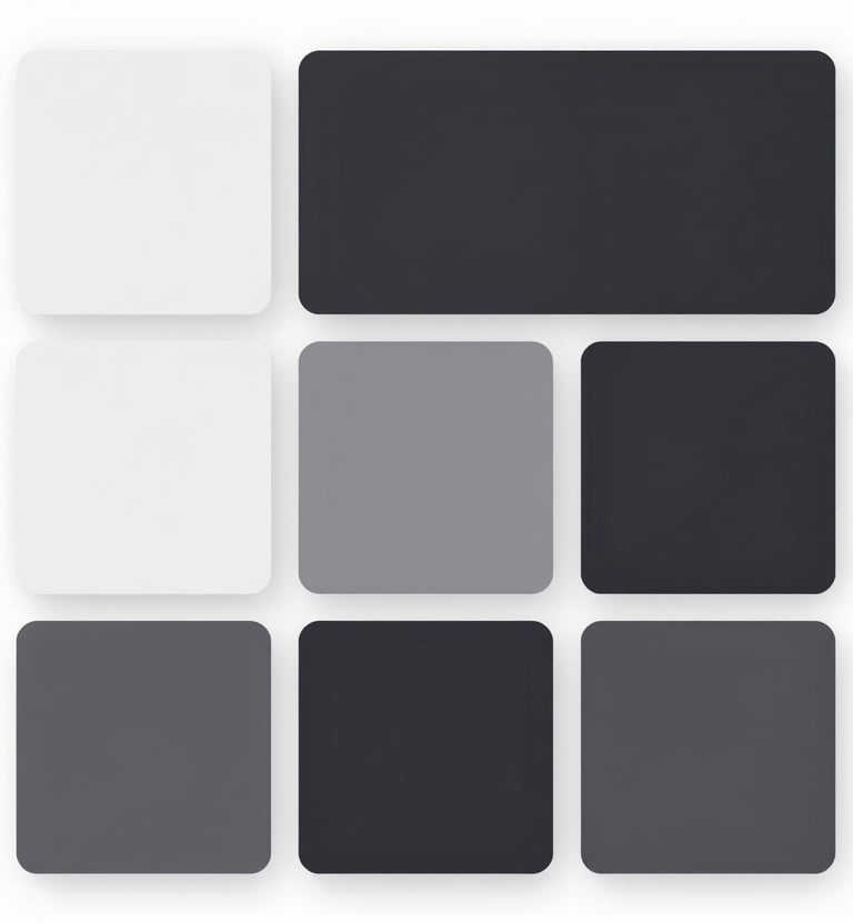 An aesthetic flat lay of brand assets for the project, including a digital color palette and typography samples. The composition is balanced and minimalist, highlighting the sophisticated contrast between #F0F4F4 and #1C2826.