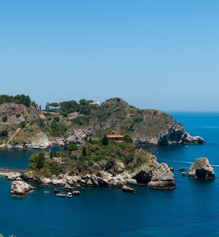  a small island in the middle of the jonic sea