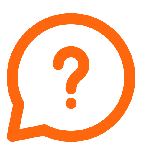 Chat bubble with question mark