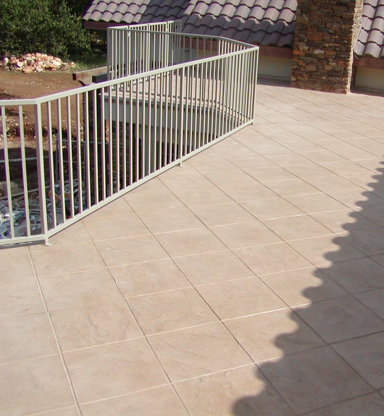 Stamped overlay on balcony. San Antonio, TX.