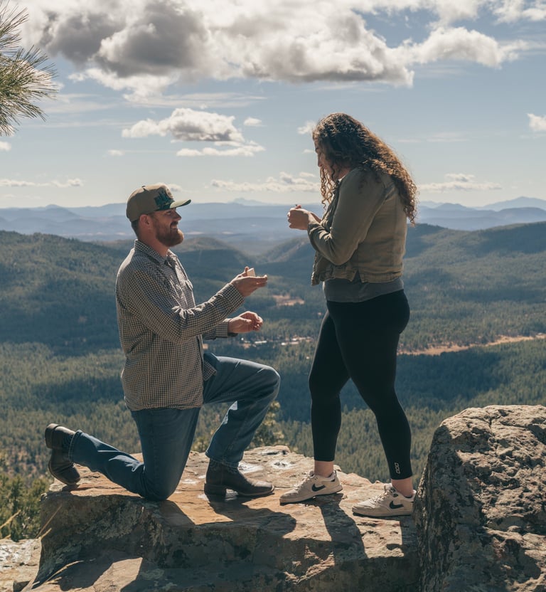 a man and woman proposal in payson