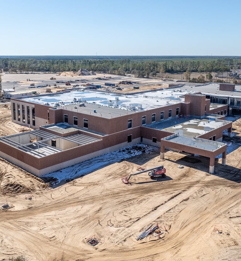 a large building under construction