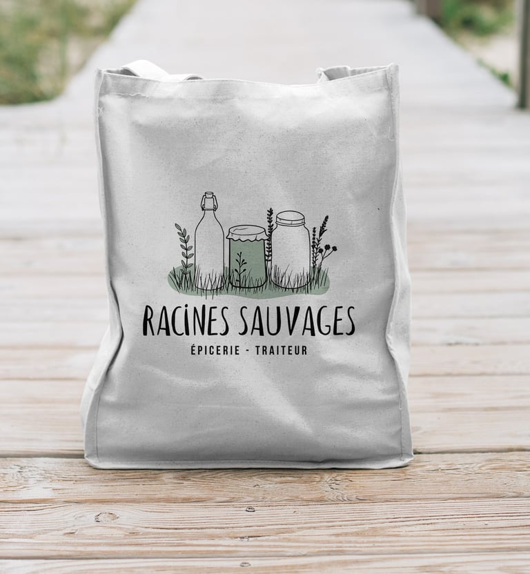 Mockup - Identité Racines sauvage - épicerie traiteur -par Soleado studio