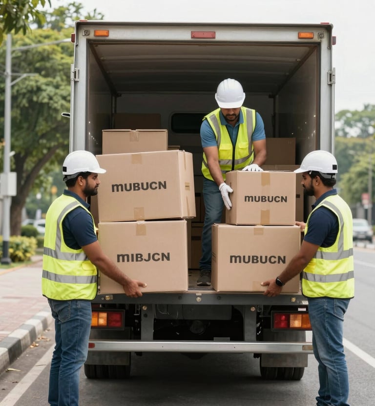 Packers and movers loading truck in Chandigarh