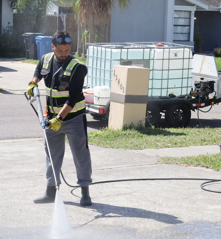 Trailer with Pressure washing