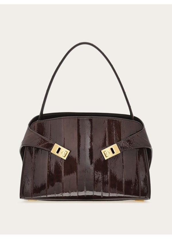 Small Hug Eelskin Leather Handbag