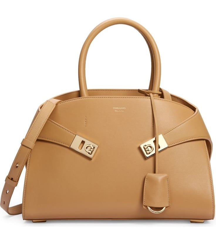 Hug Small Leather Top-Handle Bag