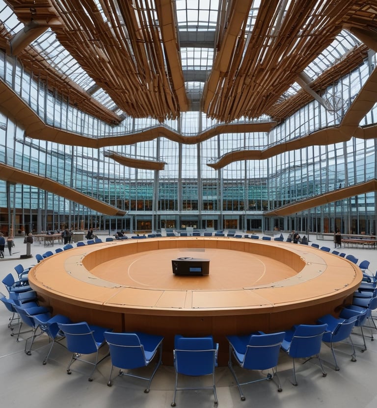 A close-up of a smiling woman lawyer in a professional setting.