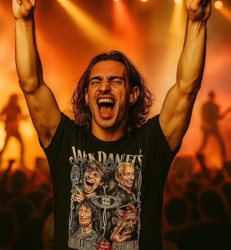 a man with a beard and a beard and a black shirt