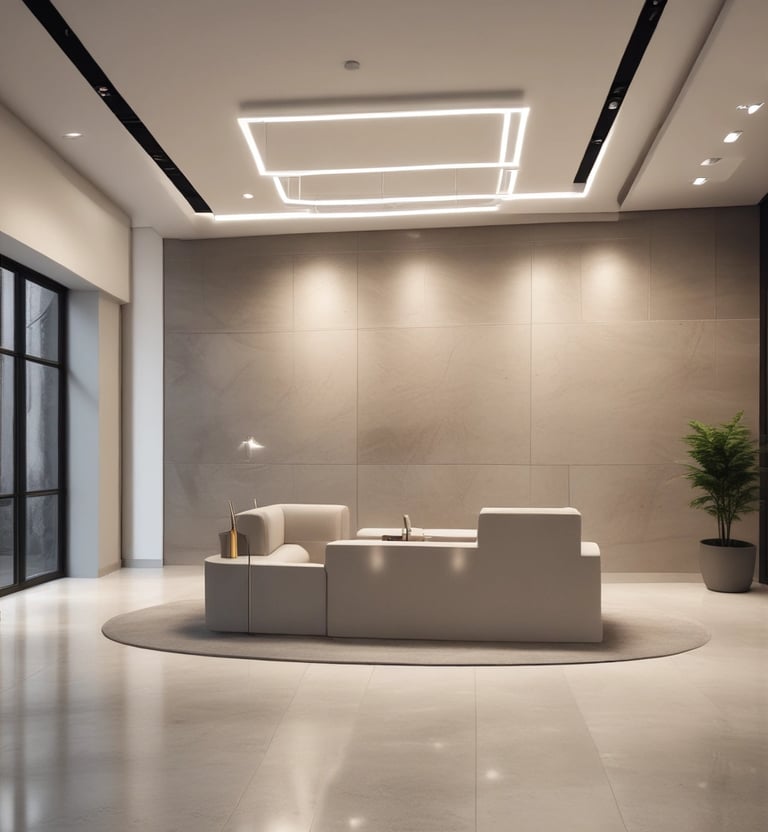 Cozy living room featuring soft blue accents and minimalist furniture after a fresh remodel