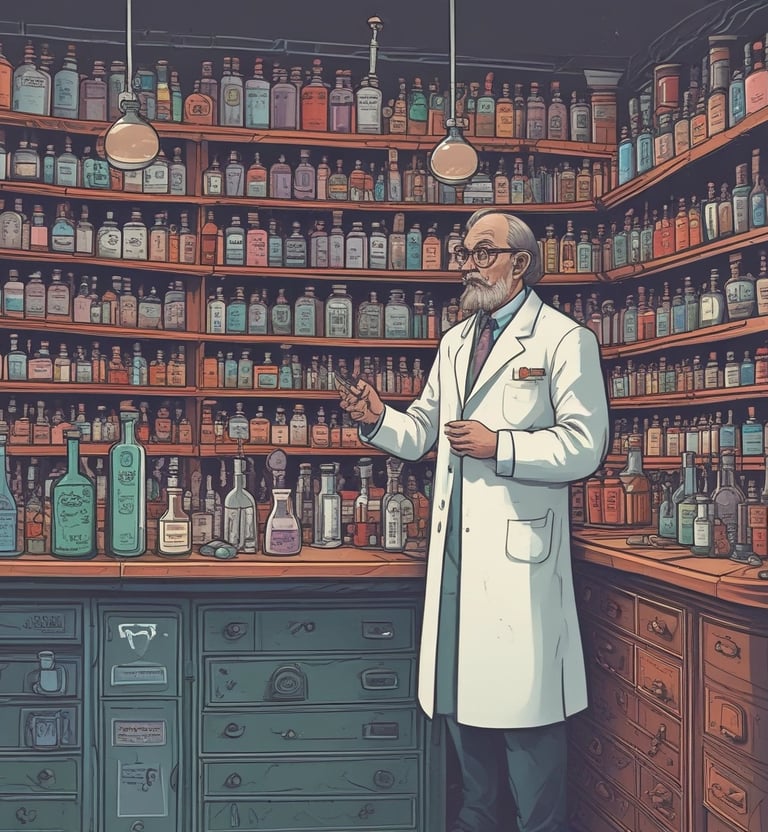 A laboratory setting featuring advanced water purification equipment and storage cabinets. The lab is clean and organized with several machines on a black countertop. There are large storage units in the background.