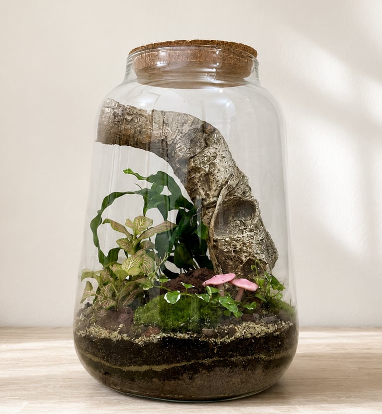grand terrarium sur mesure réalisé par Bocal terrarium à Clermont-Ferrand