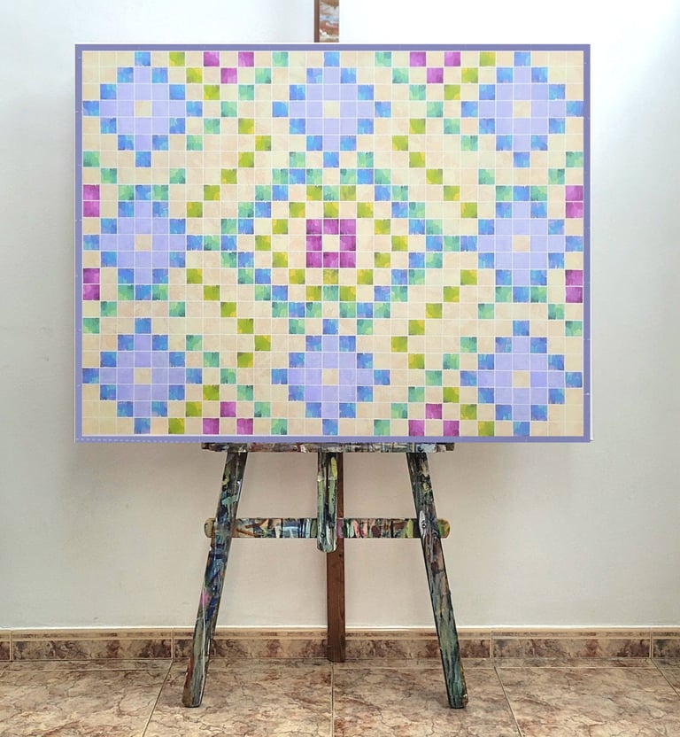 Composicion 236, en el caballete