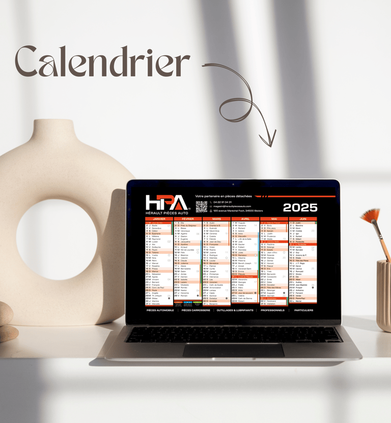 calendrier création graphisme