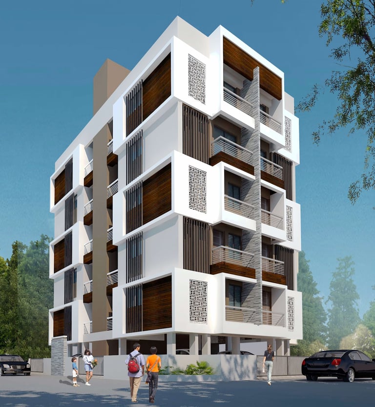 Front view of Lakefield Apartments, Igatpuri – luxury hillside residential project