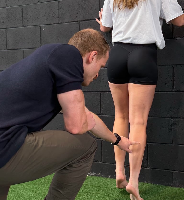 Functional strength testing and movement assessment at Braeside sports podiatry