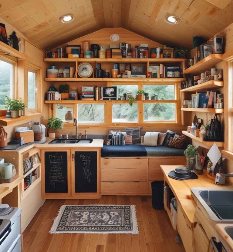 Foldable wall-mounted dining table neatly tucked against a soft neutral wall