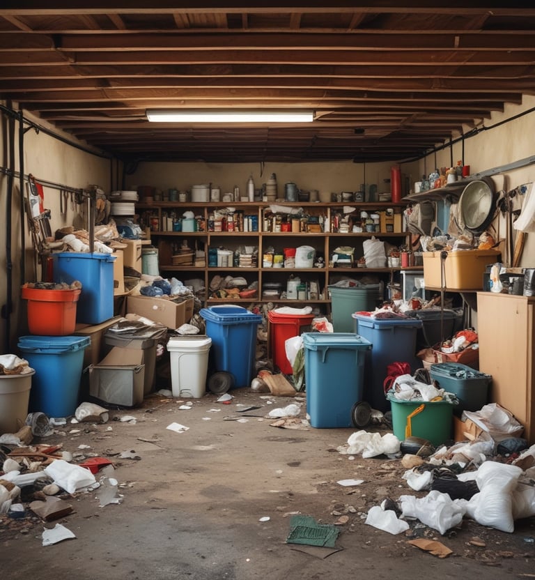 Before and after of a gutter free of leaves and debris on a sunny day