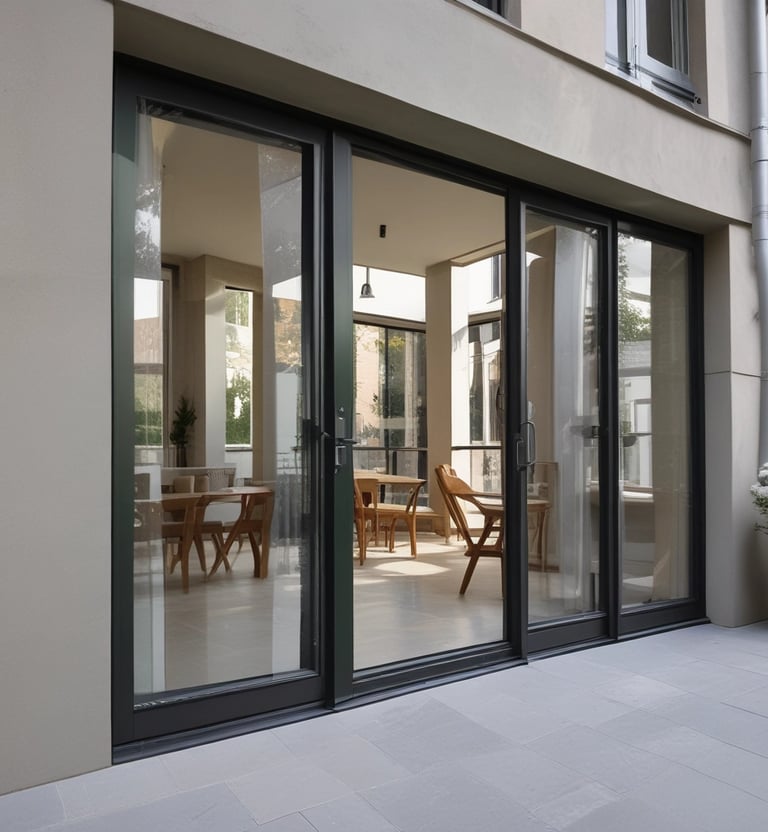 Elegant windows installed in a modern home.