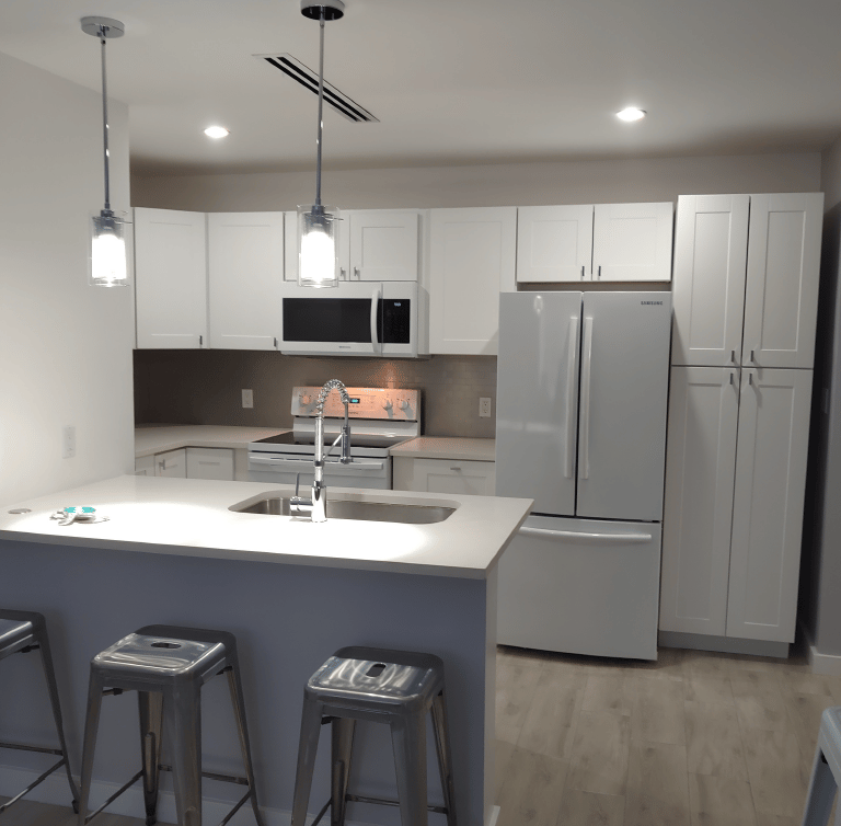 Kitchen at Lakeside building B Cayman Condo