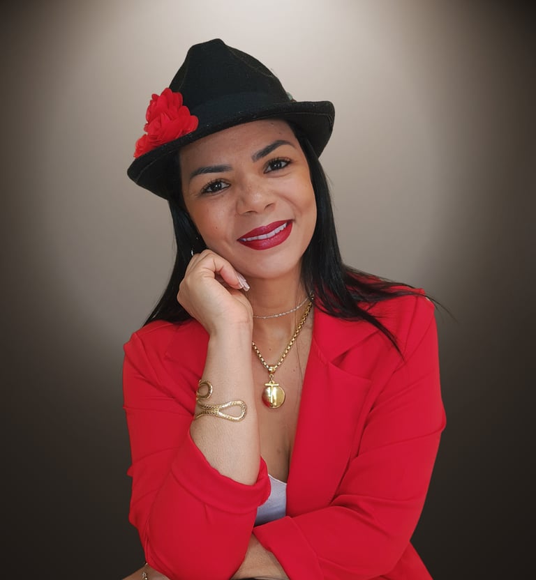 Mulher transmitindo confiança feminina e acolhimento emocional