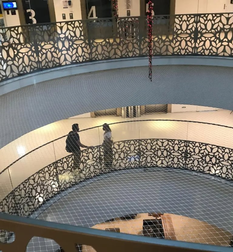 Rede de corda de nylon 10mm sob medida para contenção e projetos especiais
