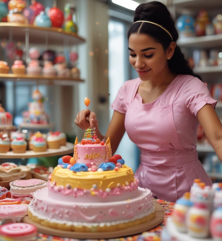 Behind-the-scenes shot of a video recording session with professional lighting and a client presenting their brand story.