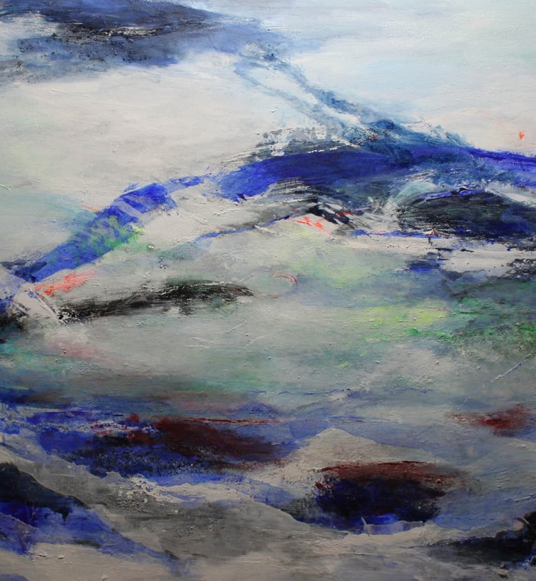 acriilico y pigmento sobre lienzo - 116 x 89 cms.