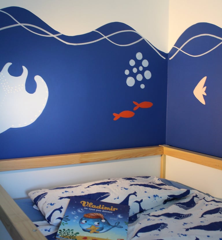 Fresque chambre d'enfant mer Vendôme