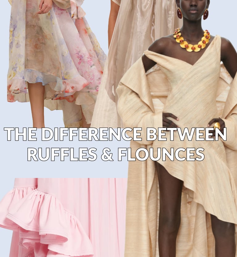 difference between ruffles and flounces