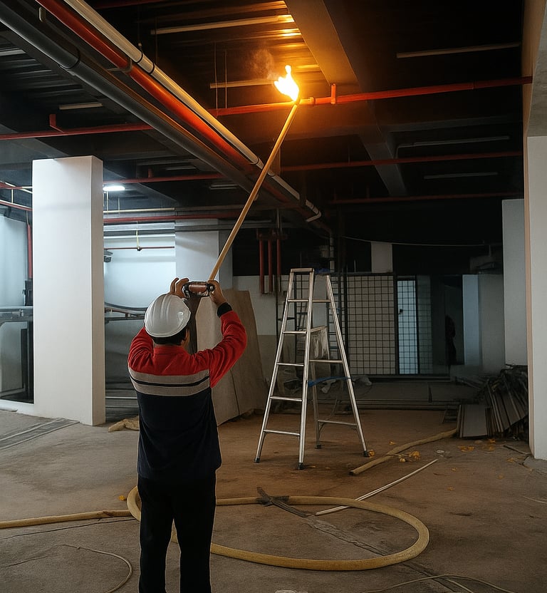 Pengujian Sprinkler Hidrant Oleh Pemadam Kebakaran
