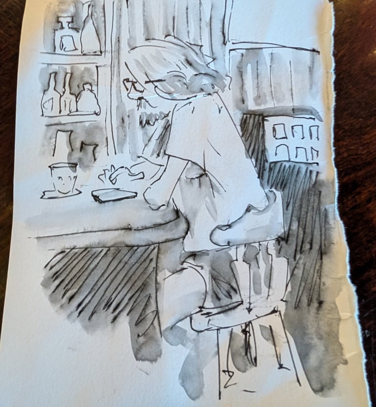 sketch of Greg Rowland