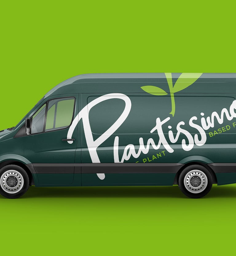 Plantissimo Branding design on van