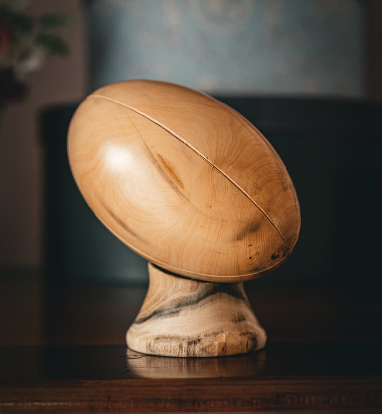 ballon rugby en buis