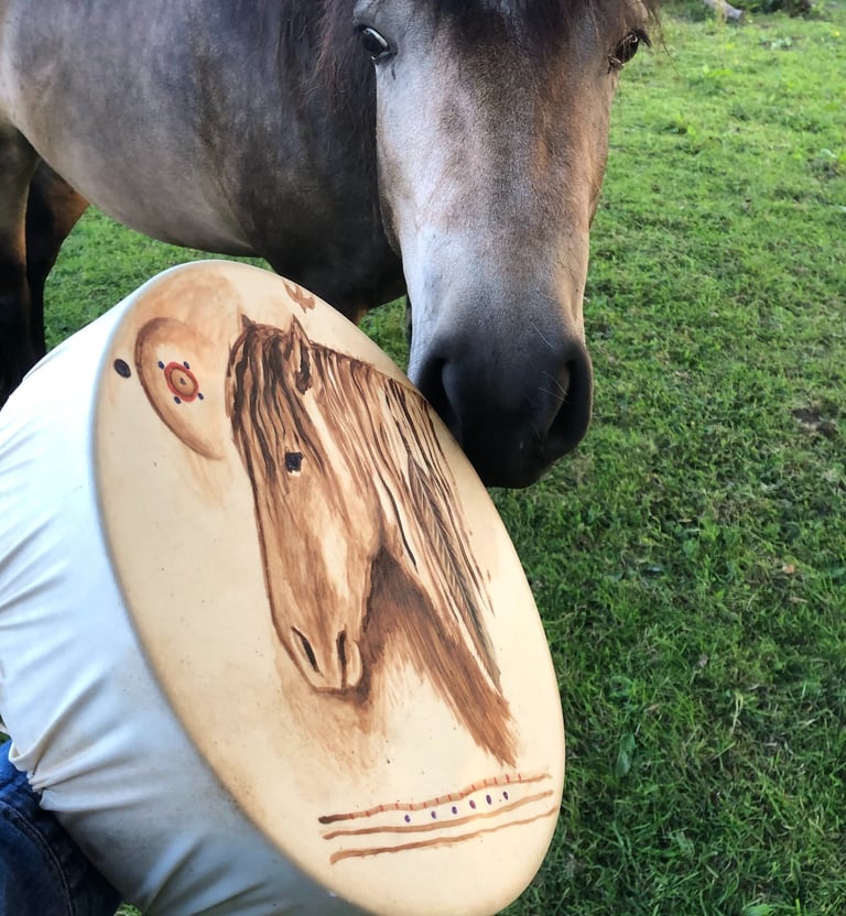 Horse blessing drum