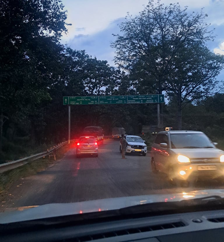 cloudy roads connecting Wayanad