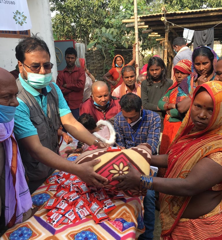 Blankets distribution to needy people