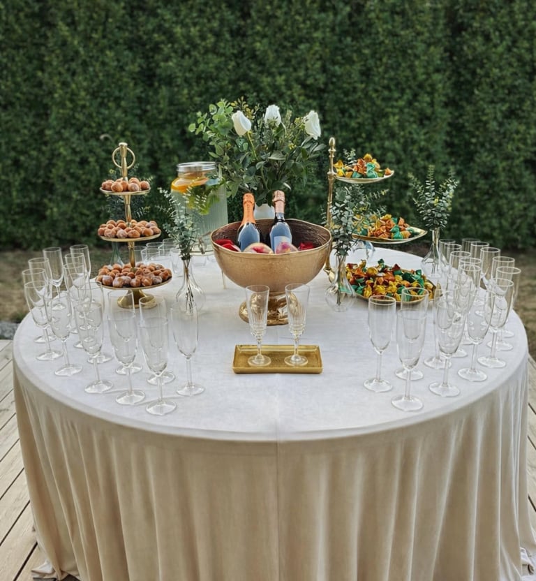 šampano staliukai Vilnius